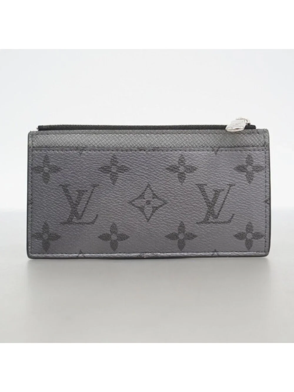 Louis Vuitton Coin Case Taigarama Card Holder Gray Silver